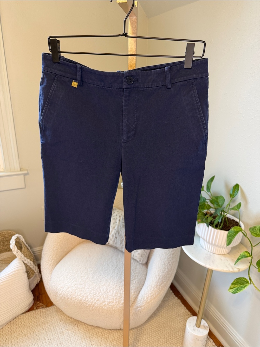 Lauren by Ralph Lauren Navy Blue Casual Chino Shorts